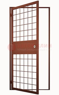 Коричневая металлическая бронированная дверь ДБ-6 в Талдоме