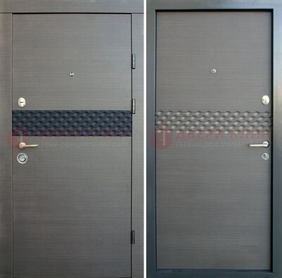 Темно-серая стальная дверь с МДФ ДМ-218 в Талдоме