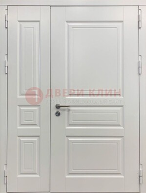 Полуторная светлая металлическая дверь с МДФ ДМ-336 в Талдоме