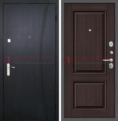 Темная стальная дверь с МДФ панелями ДМ-362 в Талдоме