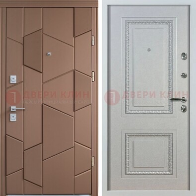 Квартирная стальная дверь с разными панелями МДФ ДМ-496 в Талдоме