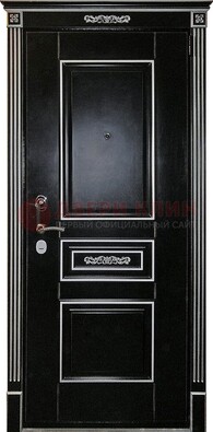 Чёрная дверь с МДФ ДМ-521 в Талдоме