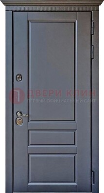 Тёмная входная дверь для коттеджа с МДФ ДМ-528 в Талдоме