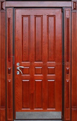 Красная входная дверь для улицы с МДФ ДМ-532 в Талдоме