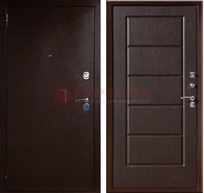 Темная входная дверь с порошковым окрасом ДП-113 в Талдоме