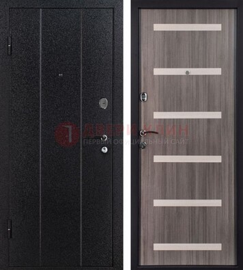 Черная стальная дверь с порошковым окрасом ДП-199 в Талдоме