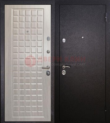 Черная входная дверь с порошковым покрытием ДП-206 в Талдоме