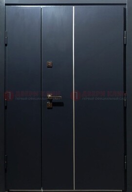 Темная металлическая дверь с порошковым покрытием ДП-220 в Талдоме