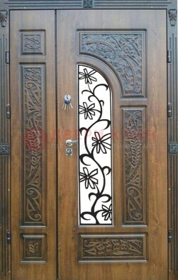 Морозостойкая металлическая парадная дверь ДПР-12 в Талдоме