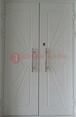 Парадная двухстворчатая дверь с фрезерованным МДФ ДПР-14 в Талдоме