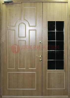 Входная дверь Дверь со вставками из черного стекла ДПР-42 в Талдоме