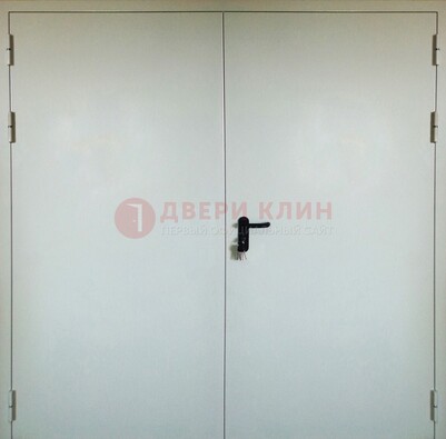 Белая металлическая противопожарная дверь ДТ-8 в Талдоме
