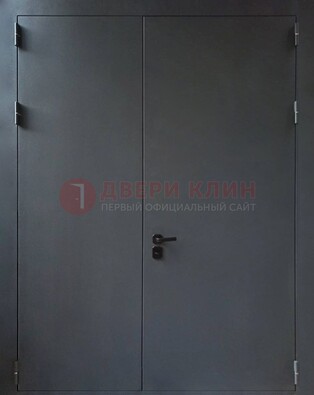 Черная распашная тамбурная дверь Порошок ДТМ-46 в Талдоме