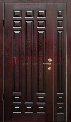Коричневая металлическая дверь с виноритом ДВТ-20 в Талдоме