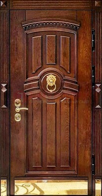 Входная дверь с виноритом в коричневом цвете ДВТ-236 в Талдоме