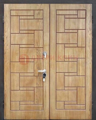 Светло-коричневая стальная дверь с виноритом ДВТ-245 в Талдоме