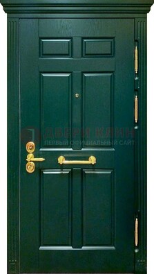 Классическая зеленая дверь с виноритом на улицу ДВТ-248 в Талдоме