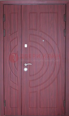 Тамбурная красная железная дверь с виноритом ДВТ-3 в Талдоме