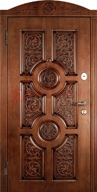 Коричневая входная дверь с виноритом ДВТ-41 в Талдоме