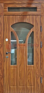 Коричневая классическая входная дверь с виноритом ДВТ-66 в Талдоме
