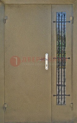 Тамбурная дверь Порошок со стеклом и ковкой ПЛ-20 в Талдоме